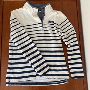 L.L. Bean Navy & White Stripe Pullover